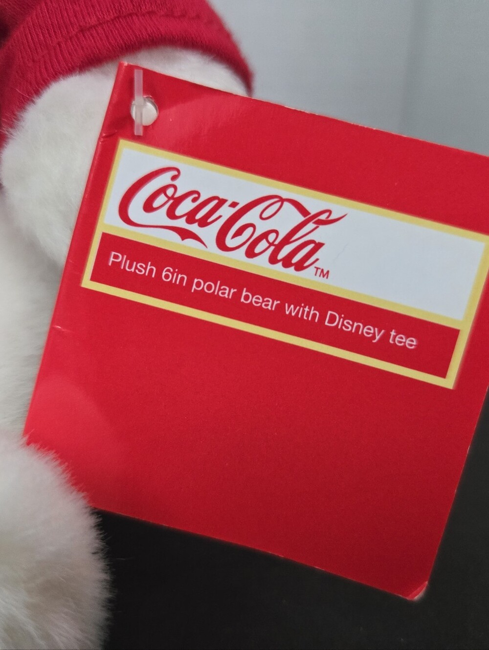 Walt Disney World X Coca-Cola White Plush Bear with Red Logo Tee - Picture 6 of 8